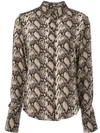 NILI LOTAN SNAKESKIN PATTERN SHIRT