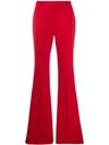 Alexander Mcqueen Red Wool Wide Leg Pants In Red