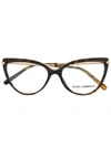 DOLCE & GABBANA CAT-EYE FRAME GLASSES