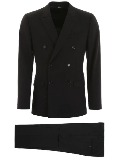 Dolce & Gabbana Martini Suit In Wool In Black