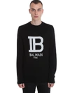 BALMAIN KNITWEAR IN BLACK WOOL,11005791