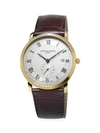 FREDERIQUE CONSTANT Slimline Stainless Steel and Croc-Embossed Leather Strap Watch