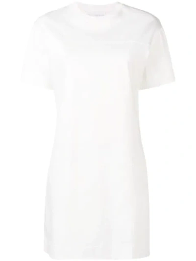 Victoria Victoria Beckham Logo Trim Dress In White