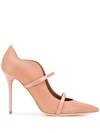 Malone Souliers Beige Maureen 85 Pointed Toe Pumps In Pink