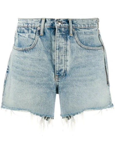 Alexander Wang High Waisted Shorts In Blue