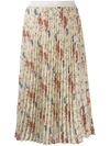 SEMICOUTURE PLEATED FLORAL SKIRT