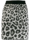 ALBERTA FERRETTI ALBERTA FERRETTI LEOPARD PRINT KNIT SKIRT - 黑色