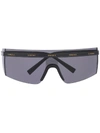 Versace Eyewear Logo Band Visor Sunglasses - Black In 黑色