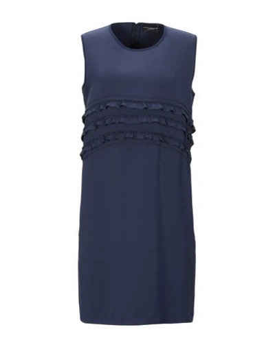 Atos Lombardini Short Dress In Dark Blue