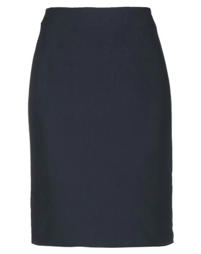 Armani Collezioni Knee Length Skirt In Dark Blue