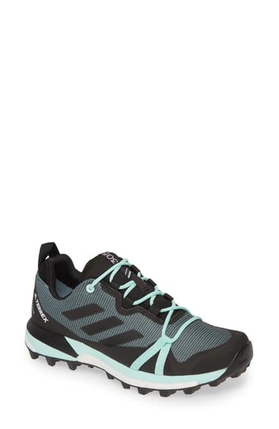 Adidas Originals Terrex Skychaser Lt Gore-tex Waterproof Trail Running Shoe In Ash Grey/ Black/ Clear Mint