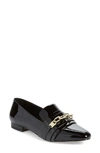 KARL LAGERFELD NIKKI BUCKLE PATENT LEATHER LOAFER,KL294449