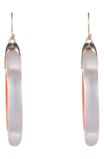 Alexis Bittar Neon Capsule Oval Hoop Drop Earrings In Silver