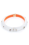 ALEXIS BITTAR NEON CAPSULE STUDDED HINGE BANGLE,AB01B009499