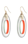 Alexis Bittar Neon Capsule Oval Hoop Drop Earrings In Seafoam