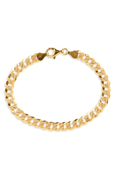 Argento Vivo Open Curb Link Bracelet In Gold-plate Over Sterling Silver