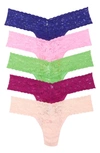 Hanky Panky 5-pack Original Rise Thongs In Fjord