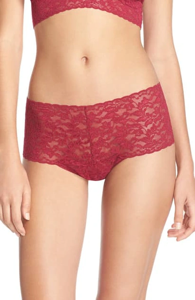Hanky Panky 'retro' Thong In Cranberry