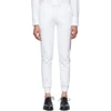 Thom Browne White Classic Loopback Lounge Pants In 100 White
