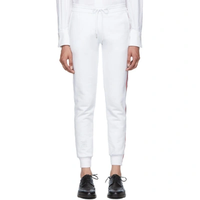 Thom Browne White Classic Loopback Lounge Pants