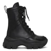 PRADA Black Leather Mid-Calf Boots