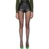 MIU MIU BLACK LEATHER HOT PANTS