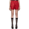 PRADA PRADA RED NYLON GABARDINE TRIANGLE SHORTS