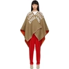 BURBERRY BROWN LOGO PONCHO COAT