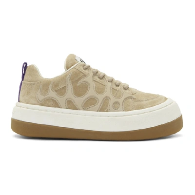 Eytys Ssense Exclusive Brown Suede Sonic Trainers In Dune