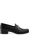 GUCCI LEATHER MOCCASIN WITH GG