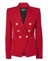 BALMAIN Classic Double-Breasted Red Blazer