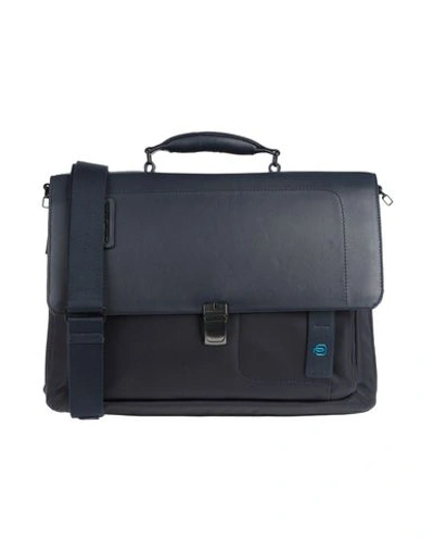 Piquadro Work Bag In Dark Blue