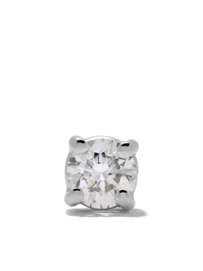 Wouters & Hendrix Gold 18kt Gold Diamond Stud Single Earring In Yellow Gold/white Gold