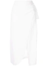 Venroy Wrap Skirt In White