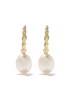 Wouters & Hendrix Gold 18kt Yellow Gold Organic Pearl Hoops In Yellow Gold