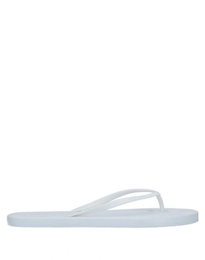 Rick Owens Flip Flops In White