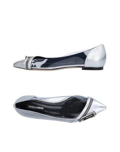 Dsquared2 Ballet Flats In Silver