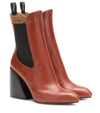 CHLOÉ WAVE LEATHER ANKLE BOOTS,P00400808