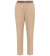 AGNONA HIGH-RISE WOOL AND CASHMERE PANTS,P00385655
