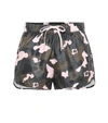 THE UPSIDE Forest Camo Run printed shorts,P00393913