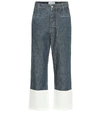 LOEWE CROPPED HIGH-RISE WIDE-LEG JEANS,P00403219