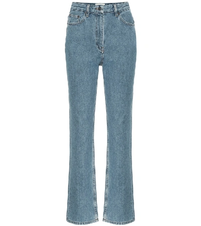 The Row Charlee High-rise Cropped Jeans In Blue