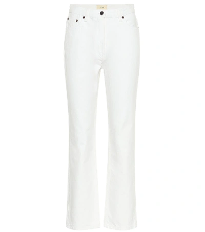 The Row Charlee High-rise Cropped Jeans In White