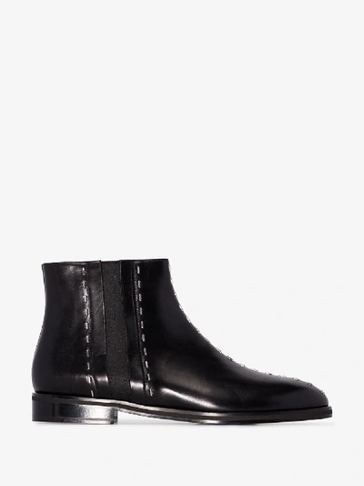 Alaïa Black Studded Leather Chelsea Boots
