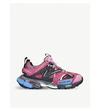 Balenciaga Track Logo-detailed Mesh And Rubber Sneakers In Fushia Cmb
