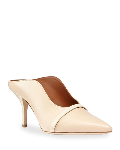 Malone Souliers Constance 70mm Napa Leather High-side Mules In Neutrals