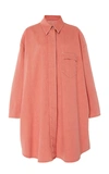 Mm6 Maison Margiela Shirt-style Oversized Coat In Pink