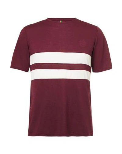 Iffley Road Cambrian Striped Drirelease Piqué T-shirt In Red