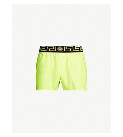 Versace Iconic Swim Shorts In Flouro Yellow