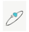 CHOPARD CHOPARD WOMENS WHITE GOLD HAPPY HEARTS 18CT WHITE-GOLD, TURQUOISE AND DIAMOND BANGLE BRACELET,542-10149-8574821400